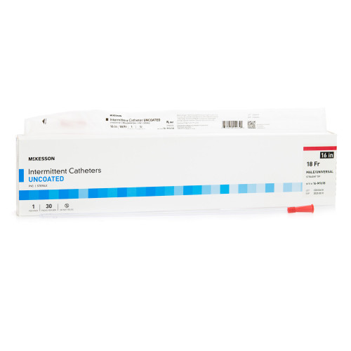 McKesson 16-M1618 - Urethral Catheter McKesson Straight Tip Uncoated PVC 18 Fr. 16 Inch McKesson 16-M1618 - Urethral Catheter McKesson Straight Tip Uncoated PVC 18 Fr. 16 Inch