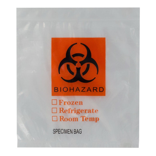 ASP Global LLC Q606 - Specimen Transport Bag with Document Pouch 12 X 15 Inch Zip Closure Biohazard Symbol / Storage Instructions NonSterile ASP Global LLC Q606 - Specimen Transport Bag with Document Pouch 12 X 15 Inch Zip Closure Biohazard Symbol / Storage Instructions NonSterile