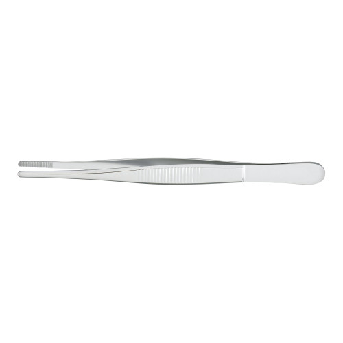 McKesson 43-2-727 - Dressing Forceps McKesson 5-1/2 Inch Length Floor / Office Grade Pakistani Stainless Steel NonSterile NonLocking Thumb Handle Straight Serrated Tips