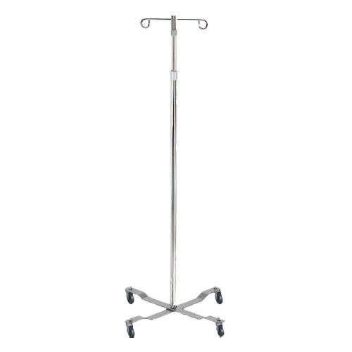 Drive Medical MS400E - IV Stand Floor Stand 2 Hooks 4 Legs with Casters