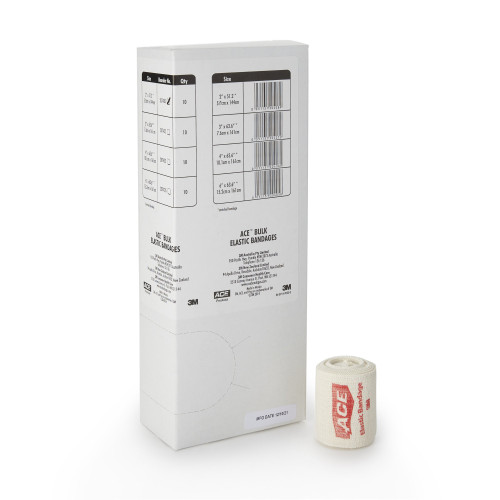 3M Healthcare 207430 - Elastic Bandage 3M™ ACE™ 2 Inch X 5 Yard Clip Detached Closure Tan NonSterile Standard Compression