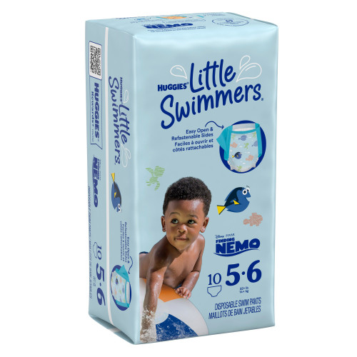 Kimberly Clark Corp 18345 - Unisex Baby Swim Diaper Huggies® Little Swimmers® Size 5 to 6 Disposable Heavy Absorbency