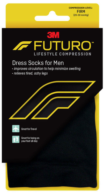 3M Healthcare 71035BLEN - Compression Socks 3M™ Futuro™ Knee High Medium Black Closed Toe 3M Healthcare 71035BLEN - Compression Socks 3M™ Futuro™ Knee High Medium Black Closed Toe
