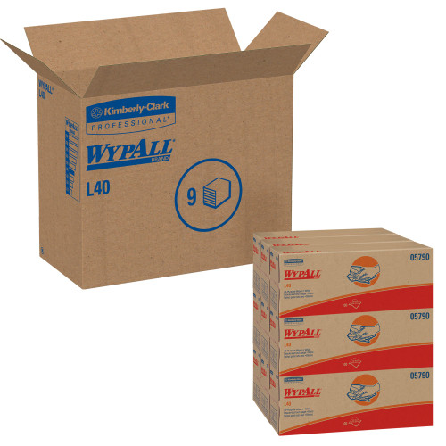 Kimberly Clark Corp 05790 - Multipurpose Task Wipe WypAll® PowerClean™ L40 100 Count Dispenser Box 9-4/5 X 16-2/5 Inch NonSterile Disposable Kimberly Clark Corp 05790 - Multipurpose Task Wipe WypAll® PowerClean™ L40 100 Count Dispenser Box 9-4/5 X 16-2/5 Inch NonSterile Disposable