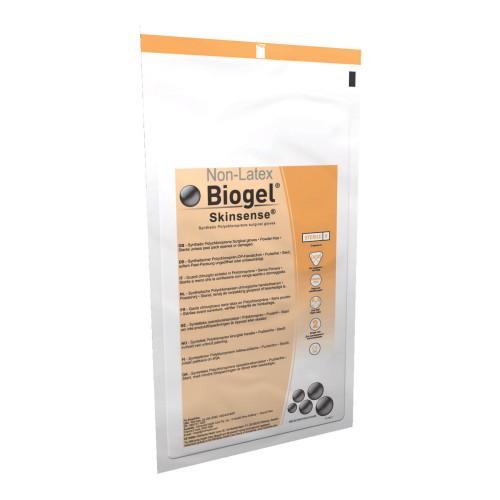 Molnlycke 31480 - Surgical Glove Biogel® Skinsense™ Size 8 Sterile Polyisoprene Standard Cuff Length Micro-Textured Straw Not Chemo Approved