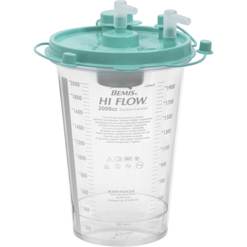 Bemis Healthcare 494410 - Rigid Suction Canister Hi-Flow™ 2000 mL Pour Lid