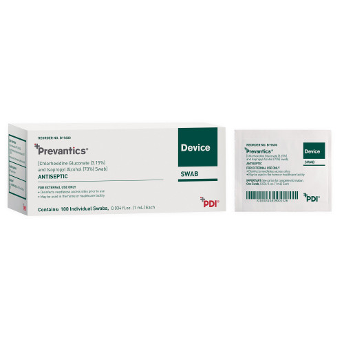 Professional Medical Imports (Pmi) B19600 - Device Swab Prevantics® 3.15% / 70% Strength CHG (Chlorhexidine Gluconate) / Isopropyl Alcohol Individual Packet NonSterile