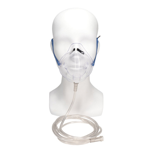Sun Med 4727-7-0-50 - Oxygen Mask with ETCO2 Monitoring CapnoVue Elongated Style Adult One Size Fits Most Adjustable Head Strap Sun Med 4727-7-0-50 - Oxygen Mask with ETCO2 Monitoring CapnoVue Elongated Style Adult One Size Fits Most Adjustable Head Strap