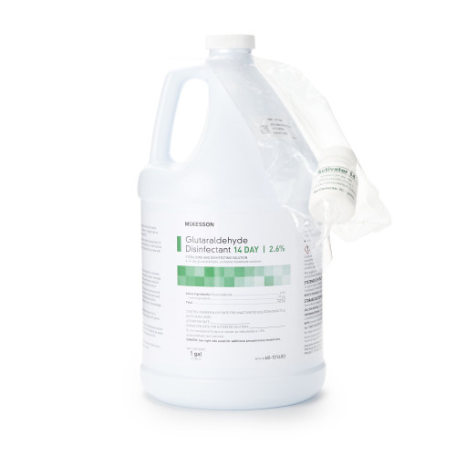 McKesson 68-101400 - Glutaraldehyde High-Level Disinfectant McKesson 14 Day Activation Required Liquid 1 gal. Jug Reusable McKesson 68-101400 - Glutaraldehyde High-Level Disinfectant McKesson 14 Day Activation Required Liquid 1 gal. Jug Reusable