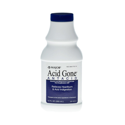 Major Pharmaceuticals 00904772714 - Antacid Acid Gone 358 mg - 95 mg Strength Oral Suspension 12 oz. Major Pharmaceuticals 00904772714 - Antacid Acid Gone 358 mg - 95 mg Strength Oral Suspension 12 oz.