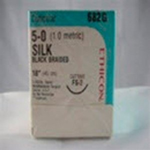 J & J Healthcare Systems 682G - Nonabsorbable Suture with Needle Perma-Hand™ Silk FS-2 3/8 Circle Reverse Cutting Needle Size 5-0 Braided J & J Healthcare Systems 682G - Nonabsorbable Suture with Needle Perma-Hand™ Silk FS-2 3/8 Circle Reverse Cutting Needle Size 5-0 Braided