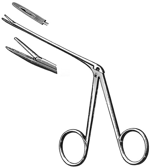 Fine Surgical 25-710 - Alligator Forceps Hartmann 3-1/2 Inch Length Floor / Office Grade Pakistani Stainless Steel NonSterile Locking Finger Ring Handle Straight Serrated Tips with Groove Fine Surgical 25-710 - Alligator Forceps Hartmann 3-1/2 Inch Length Floor / Office Grade Pakistani Stainless Steel NonSterile Locking Finger Ring Handle Straight Serrated Tips with Groove