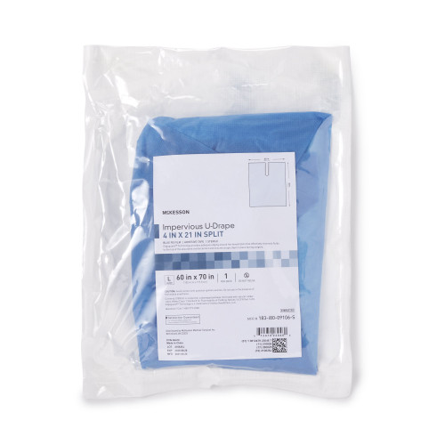 McKesson 183-I80-09106-S - Orthopedic Drape McKesson Impervious U-Drape 60 W X 70 L Inch Sterile