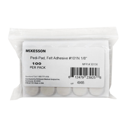McKesson 30136 - Protective Pad McKesson Pedi-Pad Size 101-Narrow Adhesive Foot McKesson 30136 - Protective Pad McKesson Pedi-Pad Size 101-Narrow Adhesive Foot