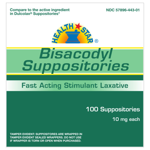 Geri-Care 444-01-HST - Laxative HEALTHSTAR® Suppository 100 per Box 10 mg Strength Bisacodyl USP Geri-Care 444-01-HST - Laxative HEALTHSTAR® Suppository 100 per Box 10 mg Strength Bisacodyl USP