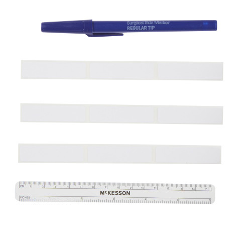 McKesson 19-0752 - Skin Marker with Ruler and Labels McKesson Prep-Resistant Gentian Violet Ink Sterile Full Size Regular Tip McKesson 19-0752 - Skin Marker with Ruler and Labels McKesson Prep-Resistant Gentian Violet Ink Sterile Full Size Regular Tip