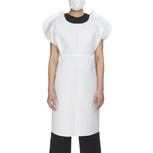 McKesson 18-846 - Patient Exam Gown McKesson One Size Fits Most White Disposable
