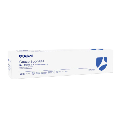 Dukal Corp 2128 - Gauze Sponge Dukal™ 2 X 2 Inch 12-Ply NonSterile 200 per Pack Dukal Corp 2128 - Gauze Sponge Dukal™ 2 X 2 Inch 12-Ply NonSterile 200 per Pack