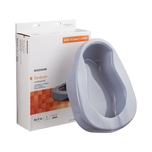 McKesson 146-RTLPC23212 - Contoured Bedpan McKesson Gray 84 oz. / 2484 mL McKesson 146-RTLPC23212 - Contoured Bedpan McKesson Gray 84 oz. / 2484 mL