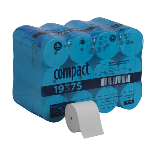 Georgia Pacific 19375 - Toilet Tissue Compact® White 2-Ply Standard Size Coreless Roll 1000 Sheets 3-4/5 X 4-1/20 Inch Georgia Pacific 19375 - Toilet Tissue Compact® White 2-Ply Standard Size Coreless Roll 1000 Sheets 3-4/5 X 4-1/20 Inch