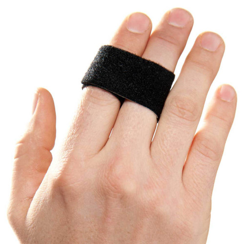 3 Point Products P1005-25 - Finger Wrap Splint 3pp® Buddy Loops® Adult One Size Fits Most Hook and Loop Strap Closure Finger Black