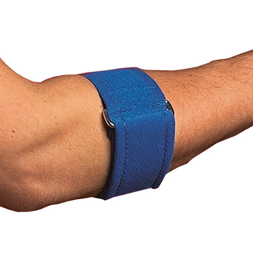 Scott Specialties Cmo Inc 1969 BLU UN - Elbow Support One Size Fits Most Hook and Loop Closure Tennis Elbow Elbow 7 to 15 Inch Forearm Circumference Royal Blue