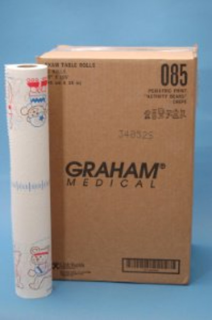 Graham Medical Products 70085N - Table Paper Activity Bears® 18 Inch Width 125 Foot Length Print (Activity Bears) Crepe Graham Medical Products 70085N - Table Paper Activity Bears® 18 Inch Width 125 Foot Length Print (Activity Bears) Crepe