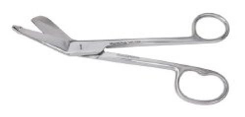 Integra Lifesciences V95-550 - Bandage Scissors Vantage® Lister 8 Inch Length Floor / Office Grade Pakistani Stainless Steel NonSterile Finger Ring Handle Angled Blunt Tip / Blunt Tip