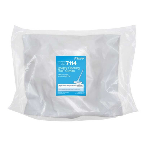 Texwipe TX7114 - Cleanroom Mop Head Cover / Pad Kit Texwipe® Mini AlphaMop™ White Polyester Disposable Texwipe TX7114 - Cleanroom Mop Head Cover / Pad Kit Texwipe® Mini AlphaMop™ White Polyester Disposable