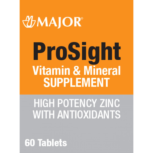 Major Pharmaceuticals 00904773552 - Multivitamin Supplement Prosight Vitamin A / Ascorbic Acid 5,000 IU - 60 mg Strength Tablet 60 per Bottle Major Pharmaceuticals 00904773552 - Multivitamin Supplement Prosight Vitamin A / Ascorbic Acid 5,000 IU - 60 mg Strength Tablet 60 per Bottle