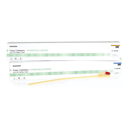 McKesson 16-LFOL3016 - Foley Catheter McKesson 2-Way Standard Tip 30 cc Balloon 16 Fr. Hydrophilic Polymer Coated Latex McKesson 16-LFOL3016 - Foley Catheter McKesson 2-Way Standard Tip 30 cc Balloon 16 Fr. Hydrophilic Polymer Coated Latex