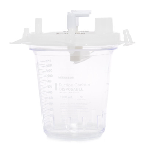 McKesson 16-43203-01 - Suction Canister McKesson 1200 mL Pour Lid McKesson 16-43203-01 - Suction Canister McKesson 1200 mL Pour Lid