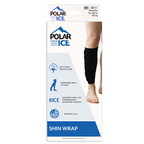 Brownmed 30011 - Cold Pack with Wrap Polar Ice® Shin Small 12 to 14 Inch Circumference Neoprene / Water Reusable