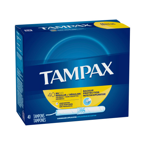 Procter & Gamble 07301022110 - Tampon Tampax® Regular Absorbency Cardboard Applicator Individually Wrapped Procter & Gamble 07301022110 - Tampon Tampax® Regular Absorbency Cardboard Applicator Individually Wrapped