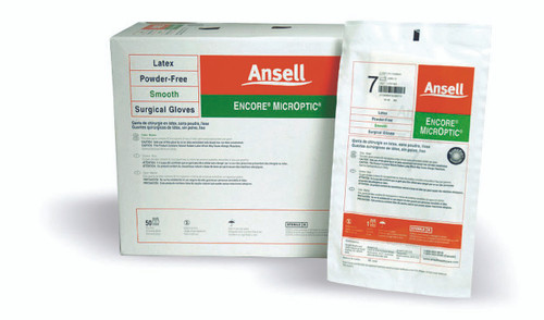Ansell 5787006 - Surgical Glove ENCORE® Latex Micro Size 8.5 Sterile Latex Standard Cuff Length Micro-Textured Brown Chemo Tested Ansell 5787006 - Surgical Glove ENCORE® Latex Micro Size 8.5 Sterile Latex Standard Cuff Length Micro-Textured Brown Chemo Tested