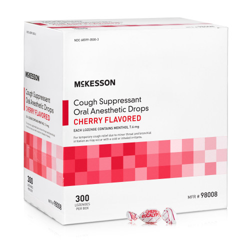 McKesson 98008 - Cold and Cough Relief McKesson Brand 7.6 mg Strength Lozenge 300 per Box McKesson 98008 - Cold and Cough Relief McKesson Brand 7.6 mg Strength Lozenge 300 per Box