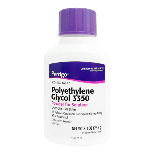 Padagis US LLC 45802086802 - Polyethylene Glycol 3350 (PEG 3350) 17 Gram / Dose Powder for Solution 8.3 oz.