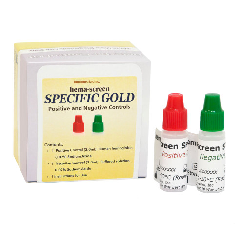 Immunostics HSGDCON - Colorectal Cancer Screening Control Set Hema-Screen™ Specific Hemoglobin Positive Level / Negative Level Immunostics HSGDCON - Colorectal Cancer Screening Control Set Hema-Screen™ Specific Hemoglobin Positive Level / Negative Level