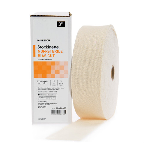 McKesson 16-4B-350 - Bias Cut Stockinette McKesson Cotton 3 Inch X 50 Yard Size 3 Beige NonSterile McKesson 16-4B-350 - Bias Cut Stockinette McKesson Cotton 3 Inch X 50 Yard Size 3 Beige NonSterile