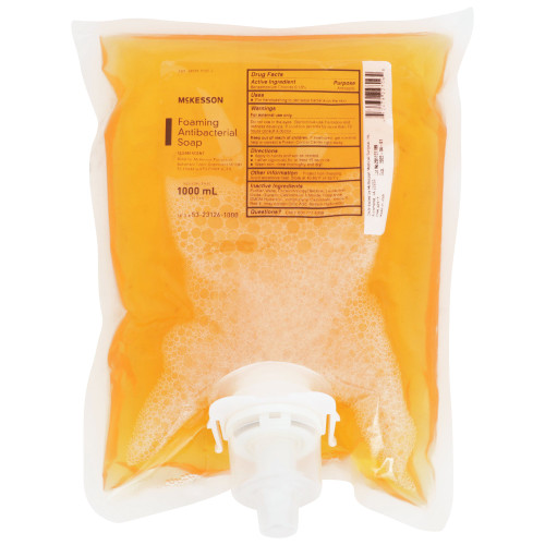 McKesson 53-23126-1000 - Antibacterial Soap McKesson Foaming 1,000 mL Dispenser Refill Bag Clean Scent