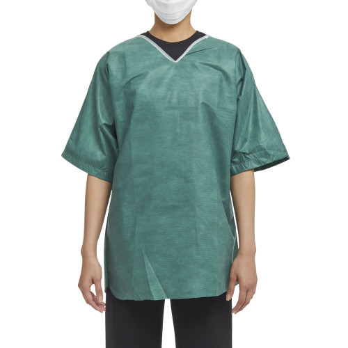 Graham Medical Products 62211 - Patient Shirt Medium Green Without Pockets Short Sleeve Unisex