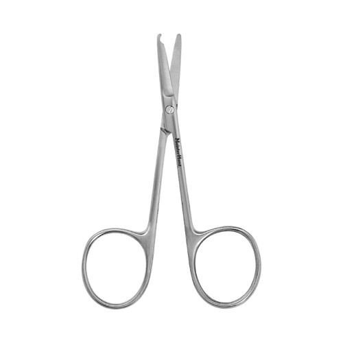 Integra Lifesciences MH9-100 - Stitch Scissors MeisterHand® Spencer 3-1/2 Inch Length OR / Surgical Grade German Stainless Steel NonSterile Finger Ring Handle Straight Blunt Tip / Blunt Tip Integra Lifesciences MH9-100 - Stitch Scissors MeisterHand® Spencer 3-1/2 Inch Length OR / Surgical Grade German Stainless Steel NonSterile Finger Ring Handle Straight Blunt Tip / Blunt Tip