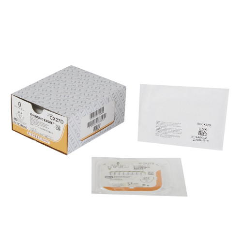J & J Healthcare Systems CX27D - Nonabsorbable Suture with Needle Ethibond Polyester CT-2 1/2 Circle Taper Point Needle Size 0 Braided J & J Healthcare Systems CX27D - Nonabsorbable Suture with Needle Ethibond Polyester CT-2 1/2 Circle Taper Point Needle Size 0 Braided