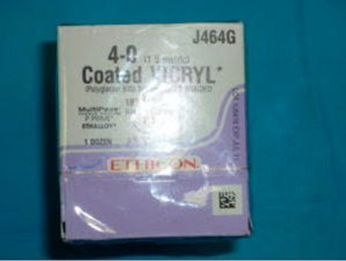 J & J Healthcare Systems J464G - Absorbable Suture with Needle Coated Vicryl™ Polyglactin 910 P-3 3/8 Circle Precision Reverse Cutting Needle Size 4-0 Braided J & J Healthcare Systems J464G - Absorbable Suture with Needle Coated Vicryl™ Polyglactin 910 P-3 3/8 Circle Precision Reverse Cutting Needle Size 4-0 Braided