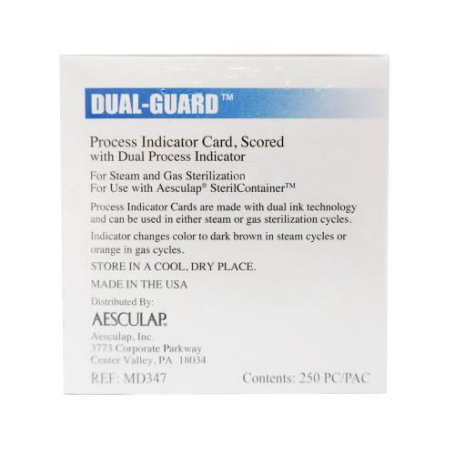Aesculap MD347 - Aesculap® Sterilization Process Indicator Card Steam / EO Gas Aesculap MD347 - Aesculap® Sterilization Process Indicator Card Steam / EO Gas