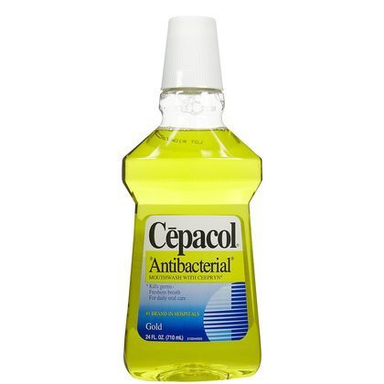 Reckitt Benckiser 63824079080 - Mouthwash Cepacol® Antibacterial 24 oz. Cinnamon / Eucalyptol / Mint Flavor