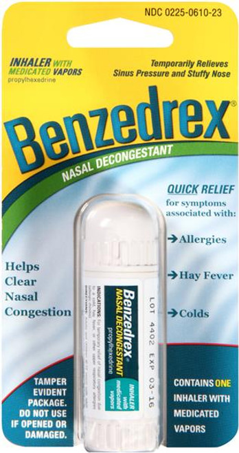 BF Ascher 00225061023 - Nasal Decongestant Benzedrex® 250 mg Strength Inhalation