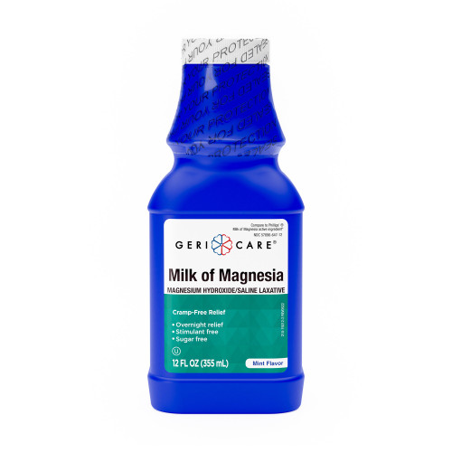 Geri-Care QMOM-MNT-12-GCP - Laxative Milk of Magnesia Mint Flavor Liquid 12 oz. Magnesium Hydroxide Geri-Care QMOM-MNT-12-GCP - Laxative Milk of Magnesia Mint Flavor Liquid 12 oz. Magnesium Hydroxide
