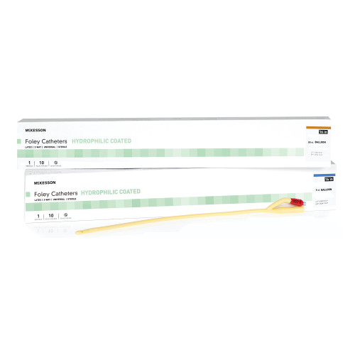 McKesson 16-LFOL512 - Foley Catheter McKesson 2-Way Standard Tip 5 cc Balloon 12 Fr. Hydrophilic Polymer Coated Latex McKesson 16-LFOL512 - Foley Catheter McKesson 2-Way Standard Tip 5 cc Balloon 12 Fr. Hydrophilic Polymer Coated Latex