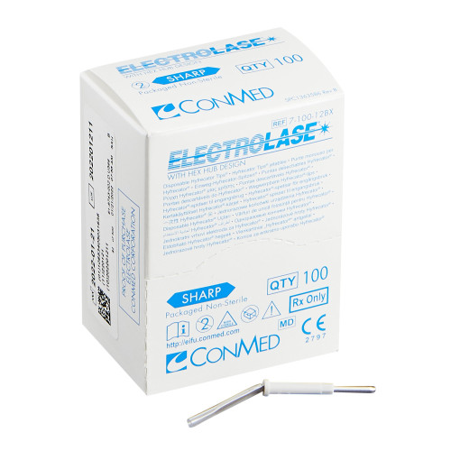 Conmed 7-100-12CS - Blade Electrode Electrolase® Stainless Steel NonSterile Sharp Angled Blade Tip Disposable Conmed 7-100-12CS - Blade Electrode Electrolase® Stainless Steel NonSterile Sharp Angled Blade Tip Disposable